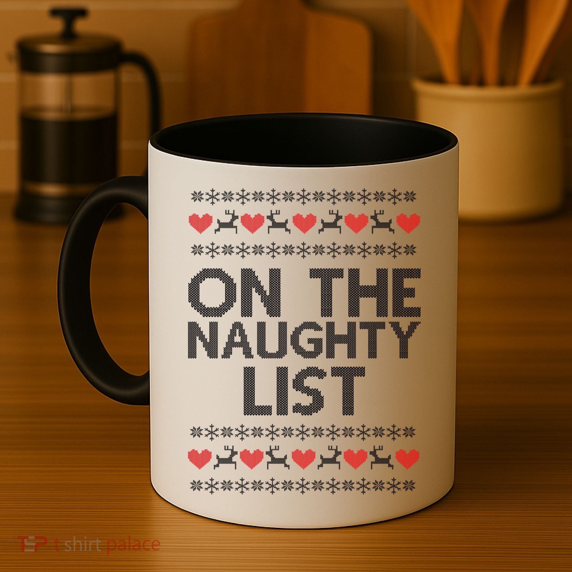 On The Naughty List Ugly Christmas Coffee Mug