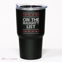 On The Naughty List Ugly Christmas Tumbler thumb 0