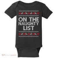 On The Naughty List Ugly Christmas Baby Bodysuit thumb 0