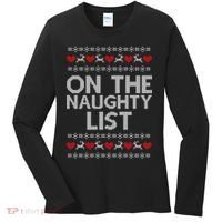 On The Naughty List Ugly Christmas Women's Long Sleeve Shirt thumb 0