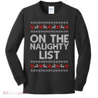 On The Naughty List Ugly Christmas Kids Long Sleeve Shirt thumb 0