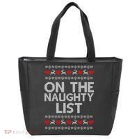 On The Naughty List Ugly Christmas Tote Bag thumb 0