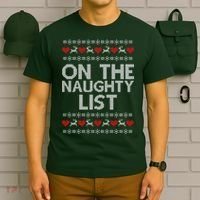 On The Naughty List Ugly Christmas T-Shirt thumb 6