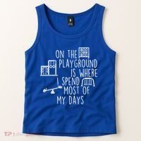 On The Playground Is Where I Spend Most Of My Days Tank Top thumb 2