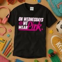 On Wednesday We Wear Pink Kids T-Shirt thumb 3