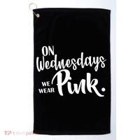 On Wednesdays We Wear Pink Golf Towel thumb 0