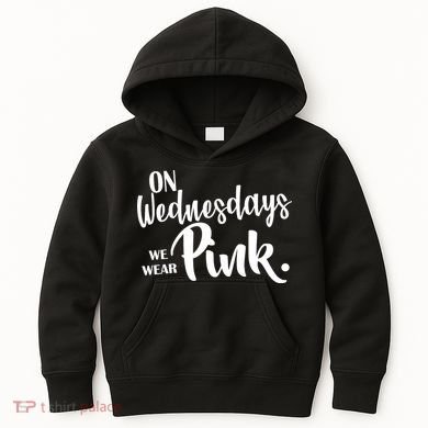 On Wednesdays We Wear Pink Kids Hoodie