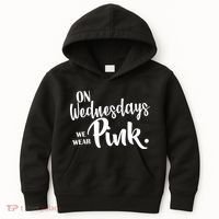 On Wednesdays We Wear Pink Kids Hoodie thumb 0