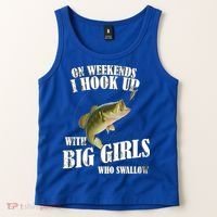 On Weekends I Hook Up With Big Girls Who Swallow Tank Top thumb 2