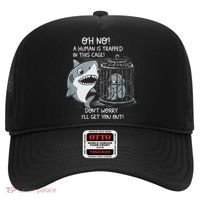 Oh No! A Human In A Cage Great White Shark Ocean Biologists Hat thumb 0