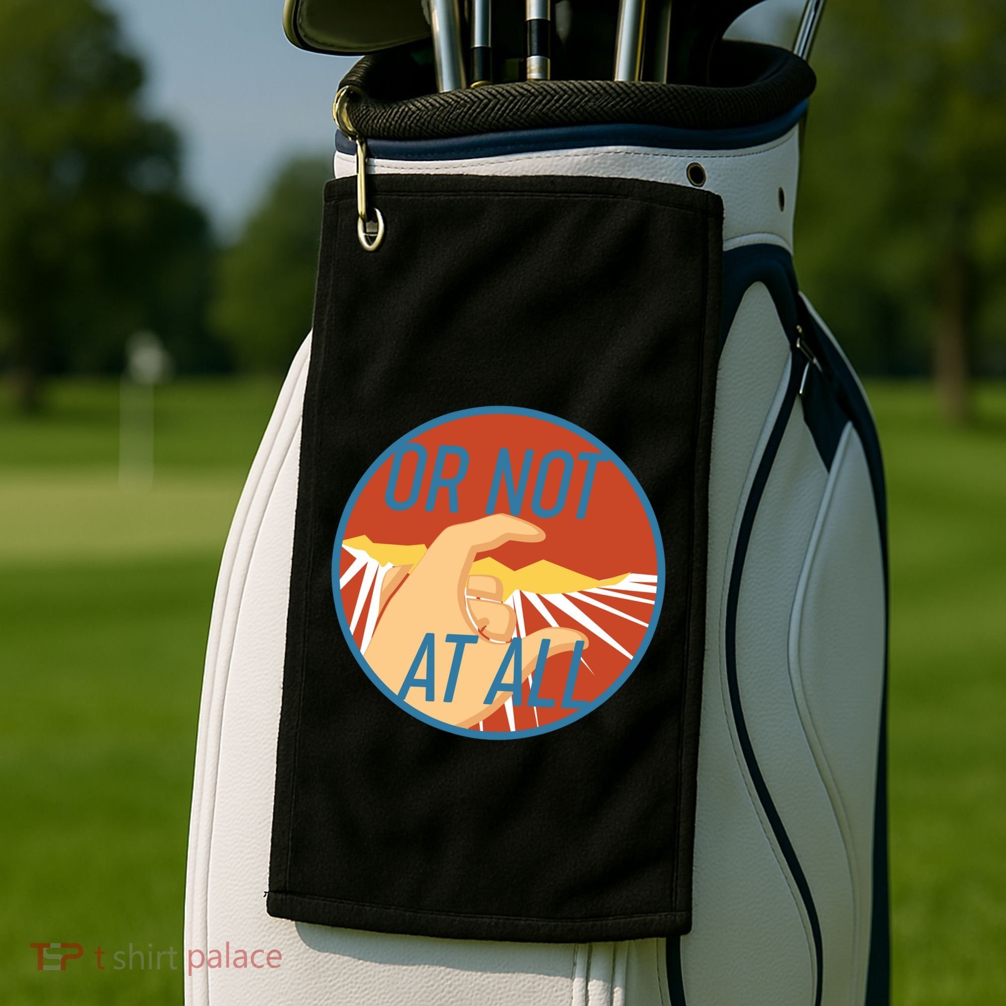 Or Not At All Hand Emblem Golf Towel