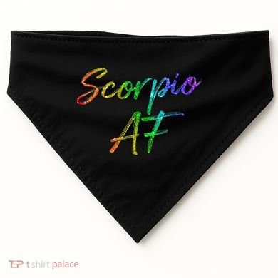 October November Birthday Gifts Scorpio AF USA-Made Doggie Bandana