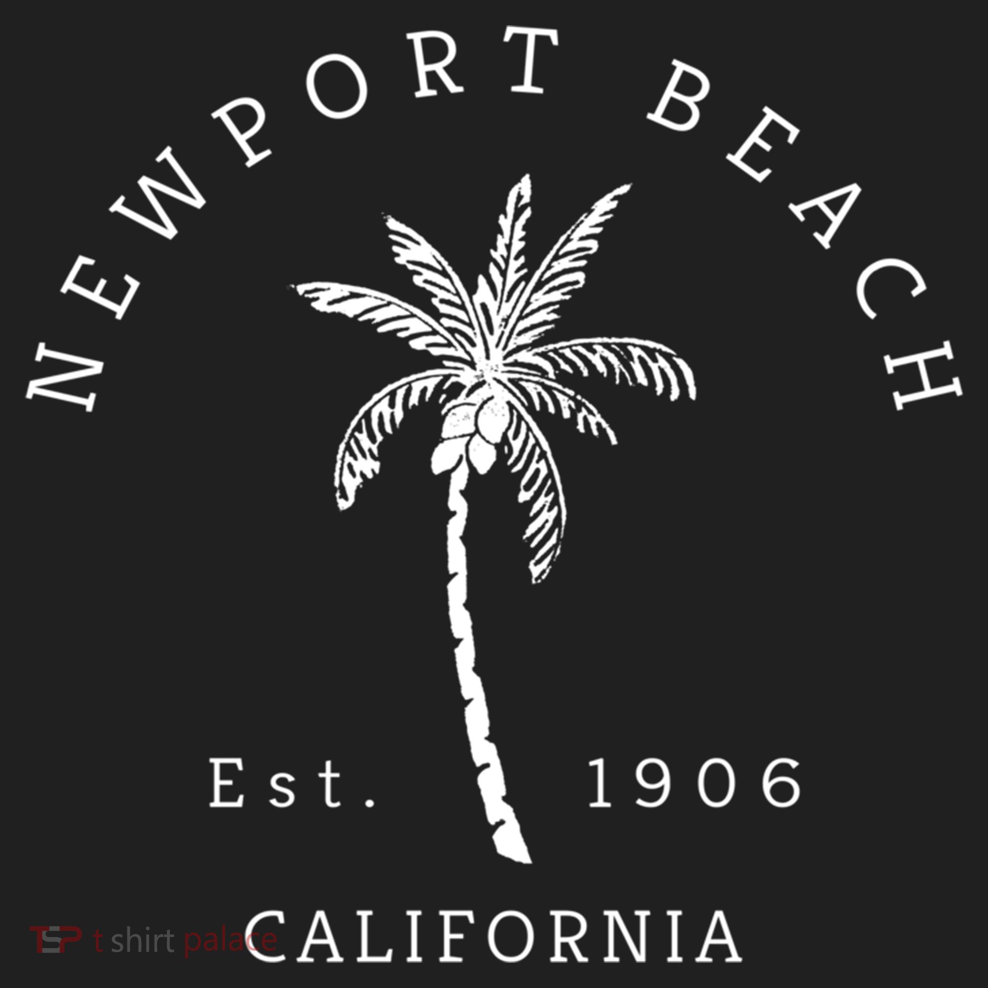 Original Newport Beach Ca Palm Tree Unique Novelty Art Gift Beanie