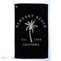 Original Newport Beach Ca Palm Tree Unique Novelty Art Gift Golf Towel thumb 0