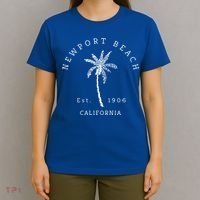 Original Newport Beach Ca Palm Tree Unique Novelty Art Gift T-Shirt thumb 4