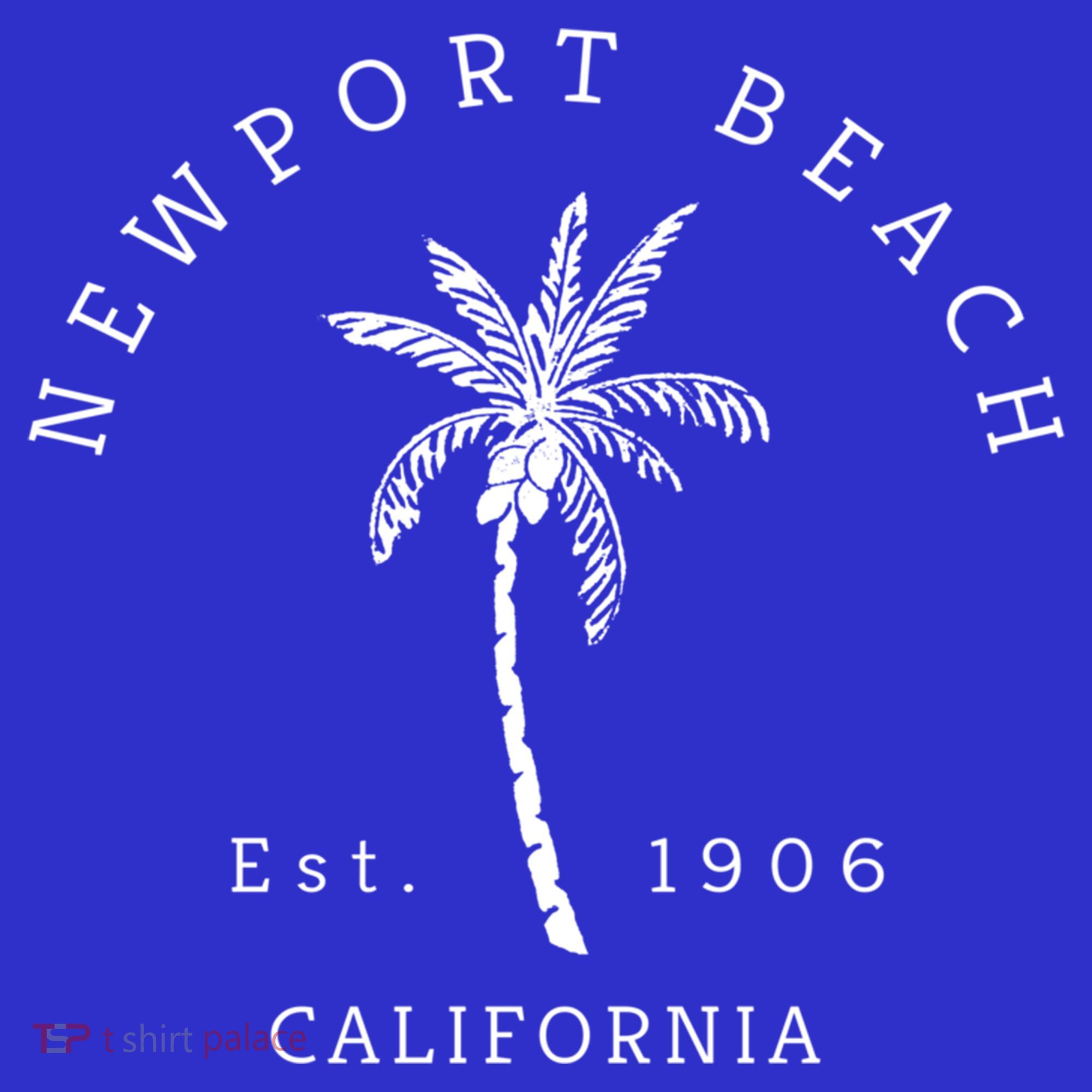 Original Newport Beach Ca Palm Tree Unique Novelty Art Gift Mousepad