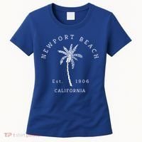 Original Newport Beach Ca Palm Tree Unique Novelty Art Gift Women's T-Shirt thumb 0