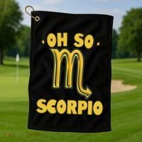 October November Birthday Scorpio Astrology Horoscope Great Gift Golf Towel thumb 1