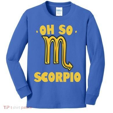 October November Birthday Scorpio Astrology Horoscope Great Gift Kids Long Sleeve Shirt