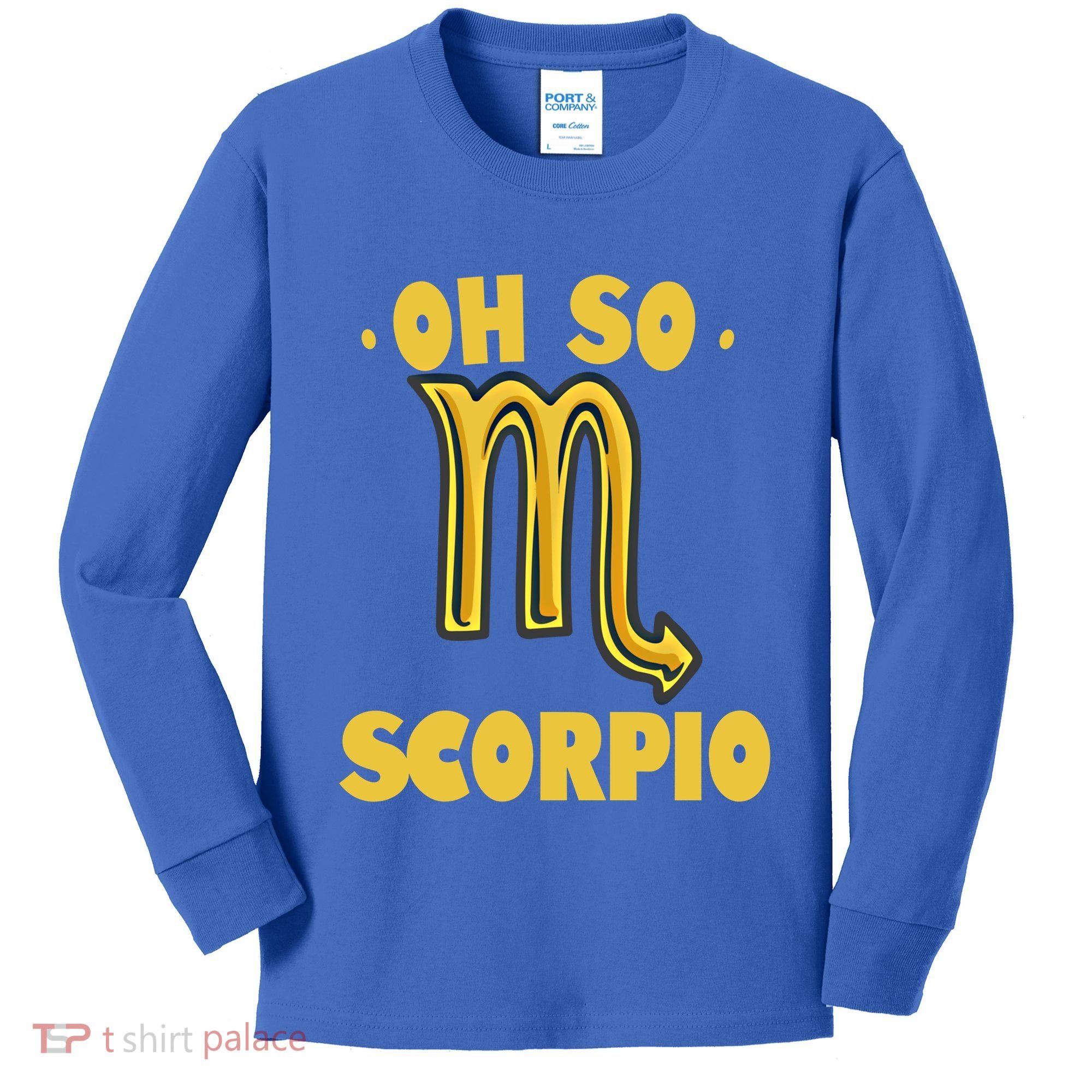 October November Birthday Scorpio Astrology Horoscope Great Gift Kids Long Sleeve Shirt