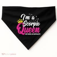 October November Birthday Astrology Scorpio Queen Meaningful Gift USA-Made Doggie Bandana thumb 0