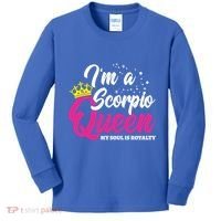 October November Birthday Astrology Scorpio Queen Meaningful Gift Kids Long Sleeve Shirt thumb 0