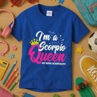 October November Birthday Astrology Scorpio Queen Meaningful Gift Kids T-Shirt thumb 3
