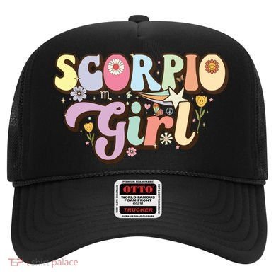 October November Birthday Zodiac Sign Groovy Scorpio Great Gift Hat