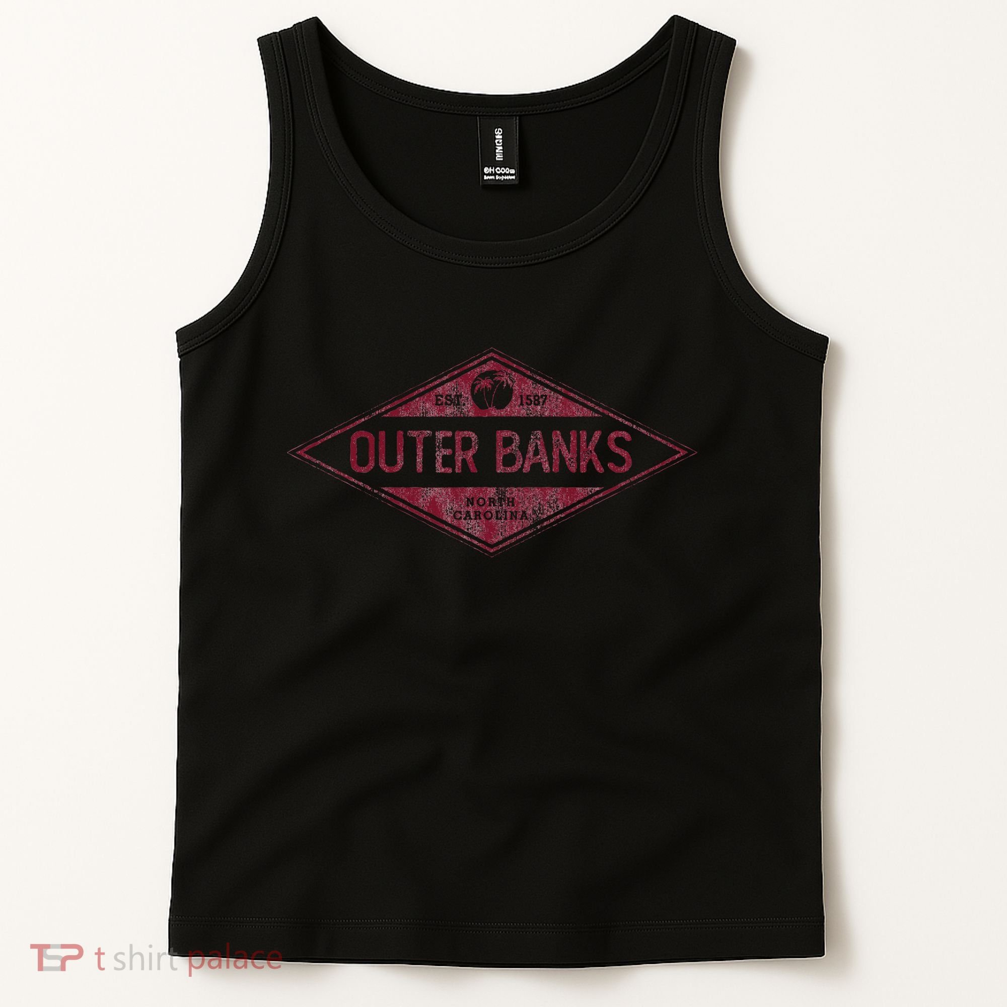 Obx North Carolina Retro Badge Souvenir Tank Top