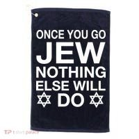 Once You Go Jew Hanukkah Golf Towel thumb 0