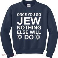 Once You Go Jew Hanukkah Kids Sweatshirt thumb 0