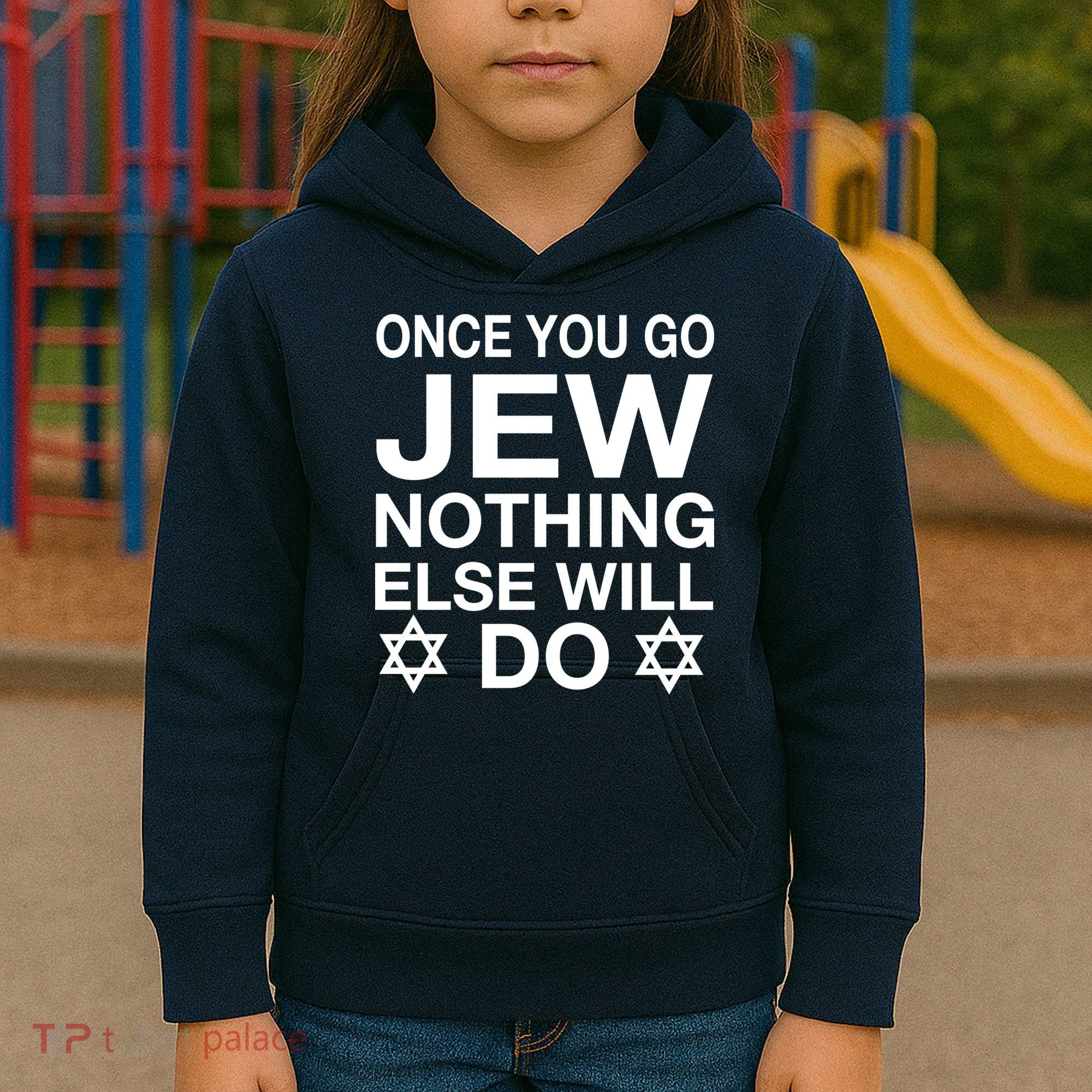 Once You Go Jew Hanukkah Kids Hoodie