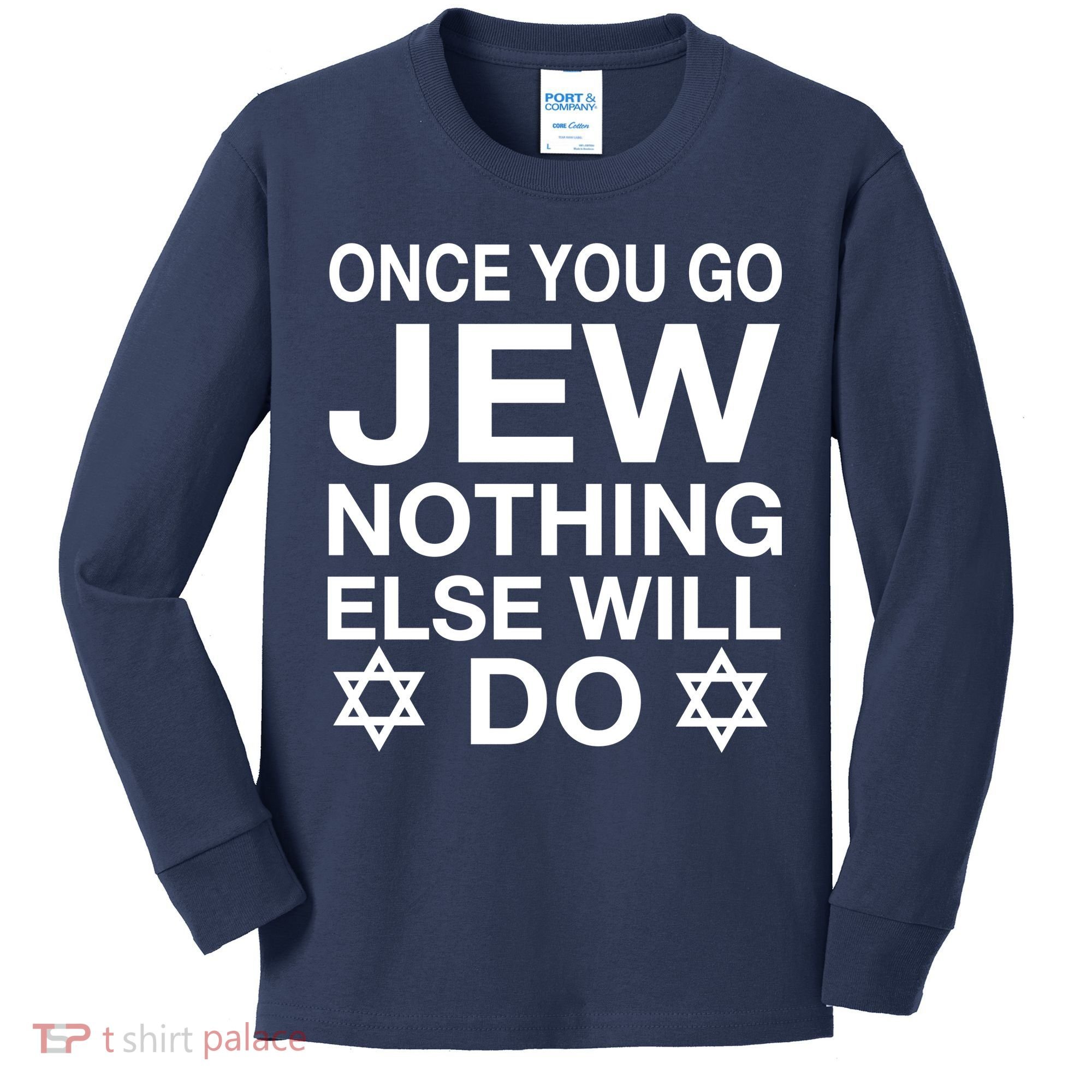 Once You Go Jew Hanukkah Kids Long Sleeve Shirt
