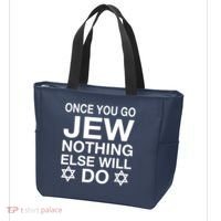 Once You Go Jew Hanukkah Tote Bag thumb 3
