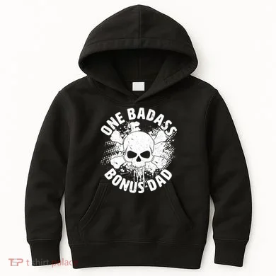 One Badass Bonus Dad Kids Hoodie
