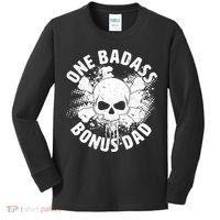 One Badass Bonus Dad Kids Long Sleeve Shirt thumb 0