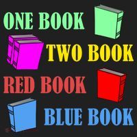 One Book Two Book Red Book Blue Book Women's Sweatshirt thumb 2