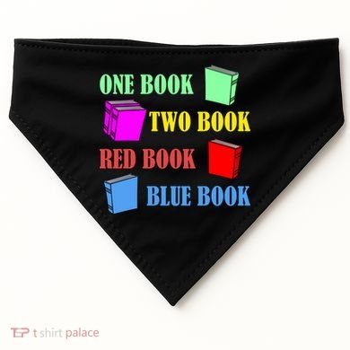 One Book Two Book Red Book Blue Book USA-Made Doggie Bandana