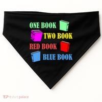 One Book Two Book Red Book Blue Book USA-Made Doggie Bandana thumb 0