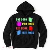 One Book Two Book Red Book Blue Book Hoodie thumb 0