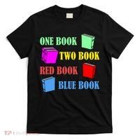 One Book Two Book Red Book Blue Book T-Shirt thumb 0