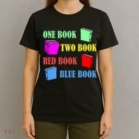 One Book Two Book Red Book Blue Book T-Shirt thumb 4