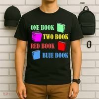 One Book Two Book Red Book Blue Book T-Shirt thumb 6