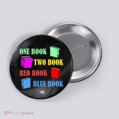 One Book Two Book Red Book Blue Book Button