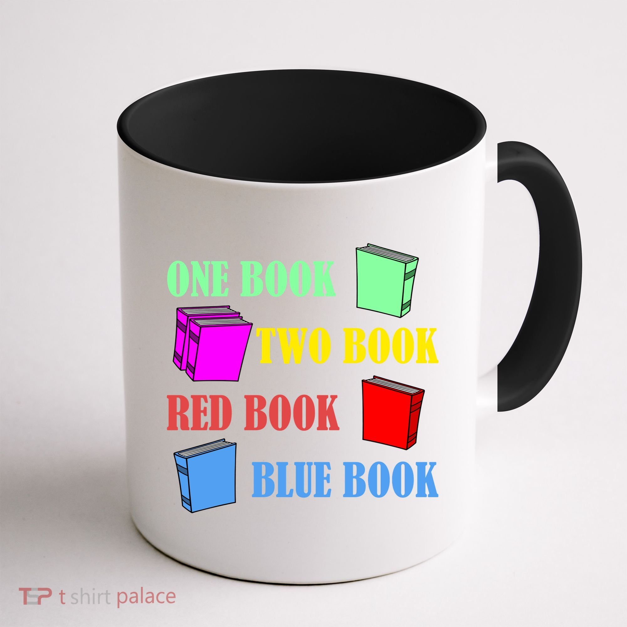 One Book Two Book Red Book Blue Book Coffee Mug