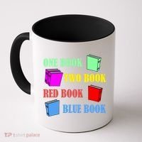 One Book Two Book Red Book Blue Book Coffee Mug thumb 0
