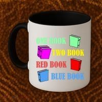 One Book Two Book Red Book Blue Book Coffee Mug thumb 2