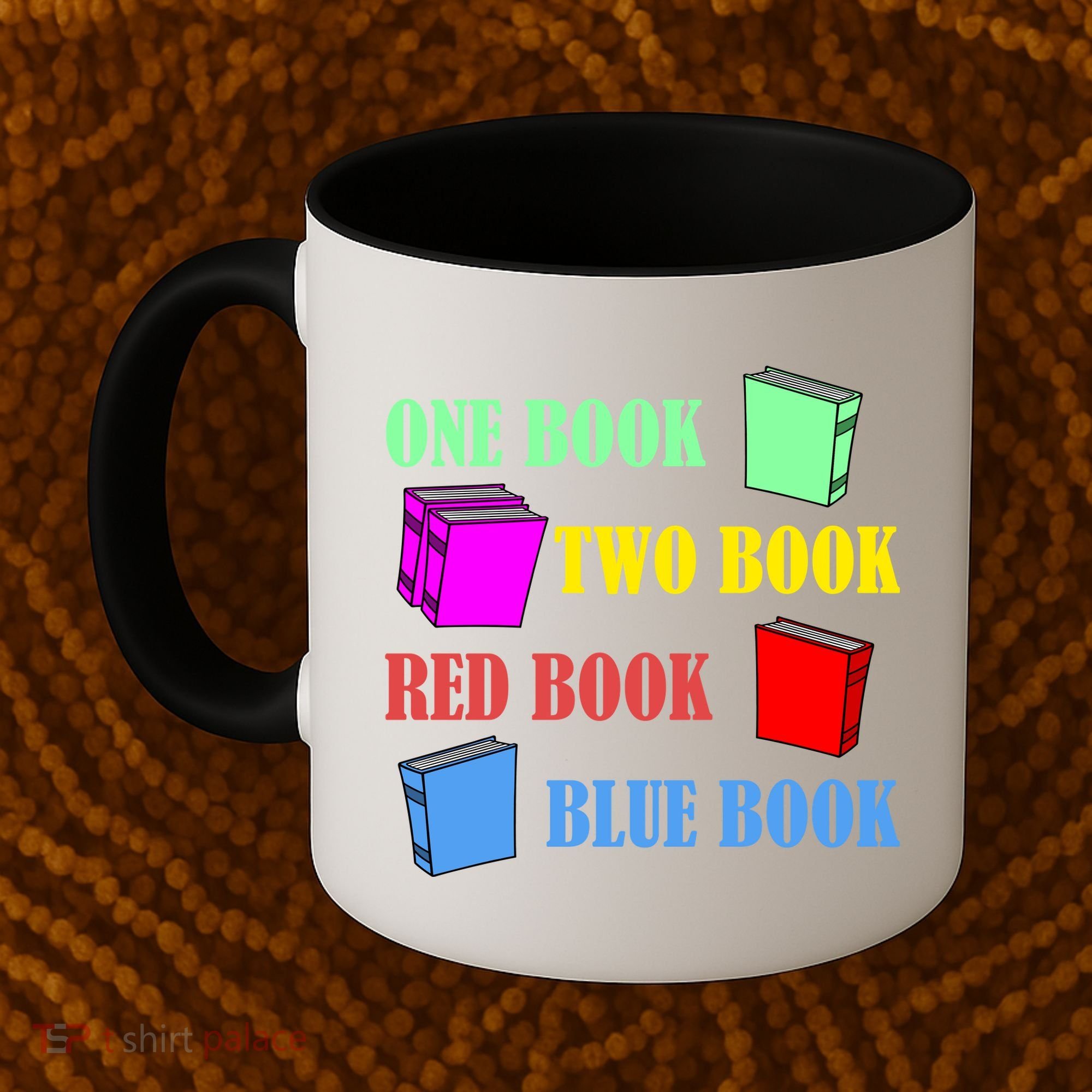 One Book Two Book Red Book Blue Book Coffee Mug