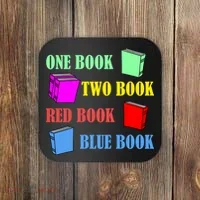 One Book Two Book Red Book Blue Book Coaster thumb 0