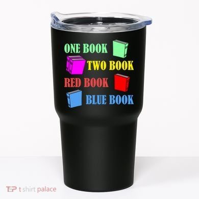 One Book Two Book Red Book Blue Book Tumbler